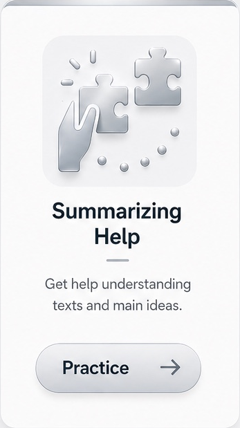 Summarizing practice. Summarize passages and check copying limits.